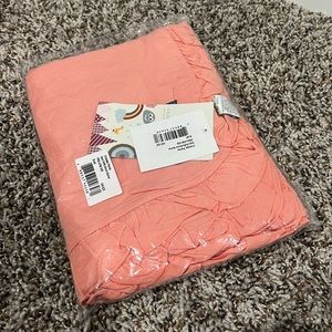 Kickee pants blush colored ruffle stroller blanket NIB